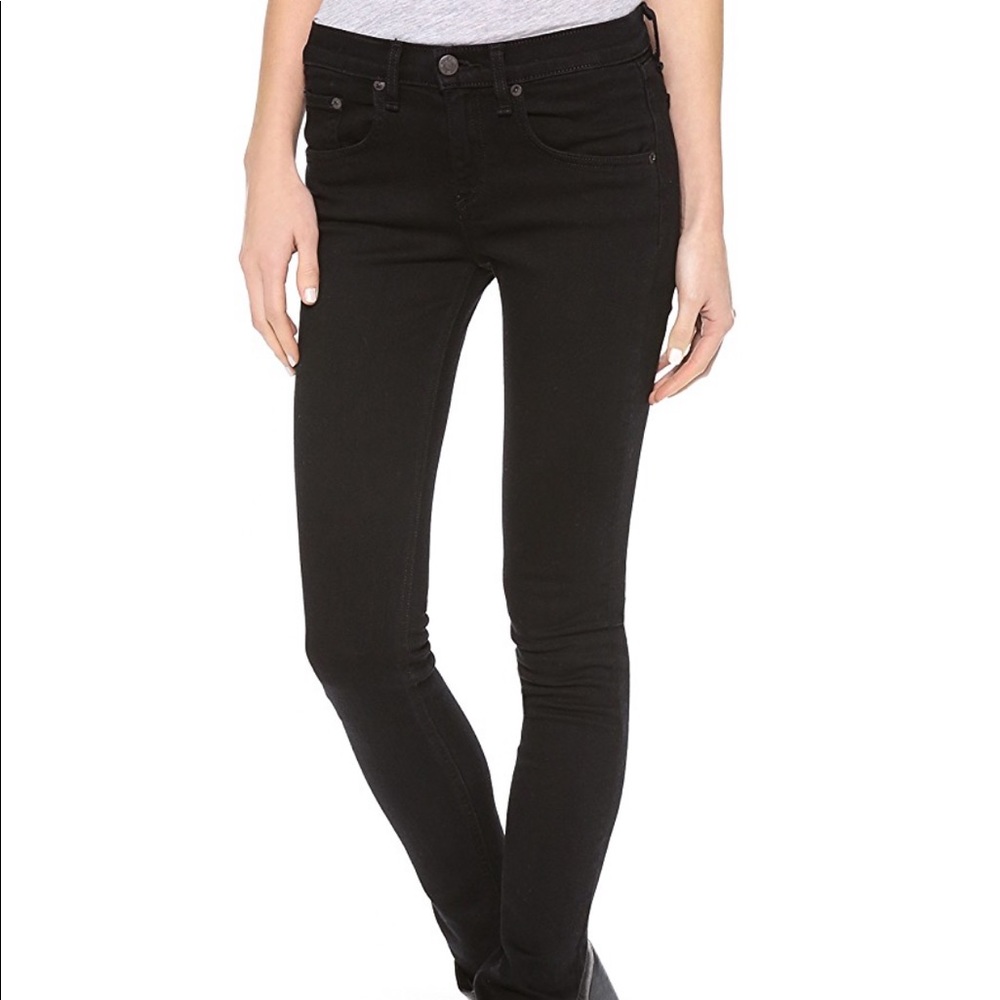 Rag & Bone Black Mid Rise Jeans
